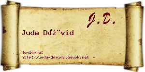 Juda Dávid névjegykártya